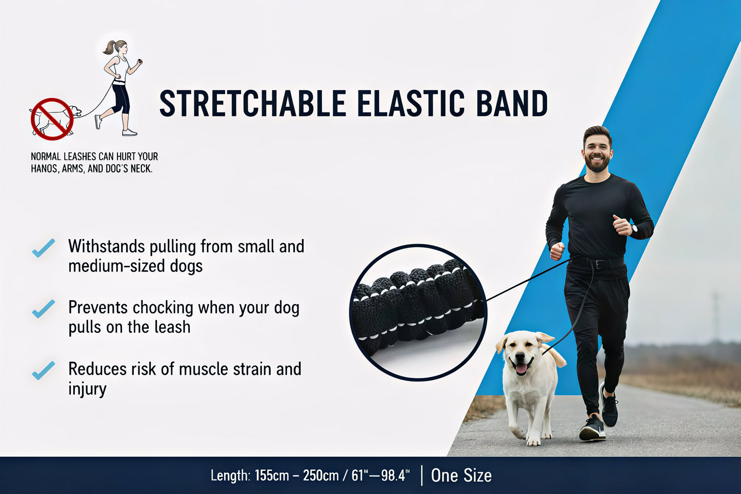 Wigglez™ HandsFree Pro Bungee Dog Leash